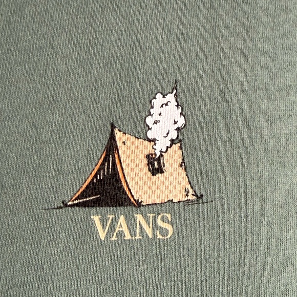 Vans Forest Green Camping Graphic Tee Size XL - Picture 3 of 3